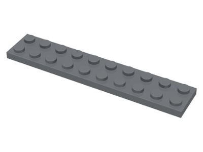 LEGO 3832 Dark Bluish Gray Plate 2 x 10