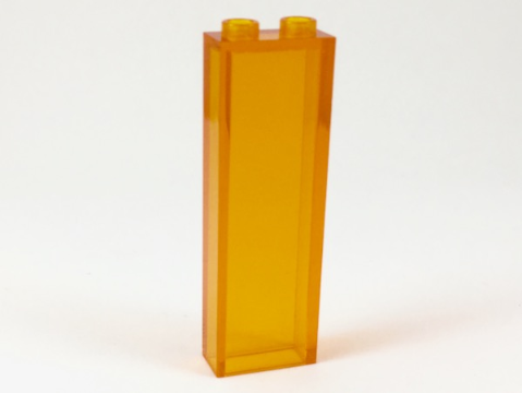 LEGO 46212 Trans-Orange Brick 1 x 2 x 5 without Side Supports