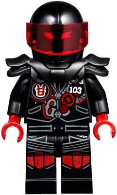 LEGO njo0385 Mr. E - Biker Vest with Number 103 and Red and Silver Patches