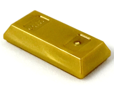LEGO 99563 Pearl Gold Minifigure, Utensil Ingot / Bar