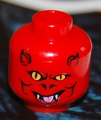 LEGO 3626bpb0389 Minifigure, Head Devil Pattern