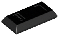 LEGO 99563 Black Minifigure, Utensil Ingot / Bar
