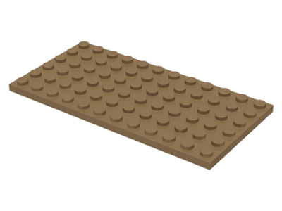 LEGO 3028 Dark Tan Plate 6 x 12