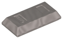 LEGO 99563 Flat Silver Minifigure, Utensil Ingot / Bar