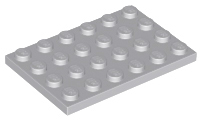 LEGO 3032 Light Bluish Gray Plate 4 x 6