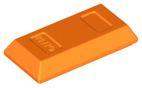 LEGO 99563 Orange Minifigure, Utensil Ingot / Bar