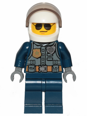 LEGO cty1001 Police - City Pilot, Jacket with Dark Bluish Gray Vest