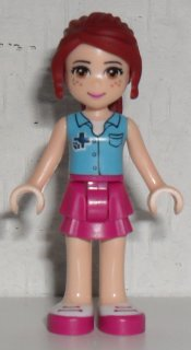 LEGO frnd098 Friends Mia, Magenta Layered Skirt, Medium Azure Top
