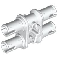 LEGO 32138 White Technic, Pin Double with Axle Hole
