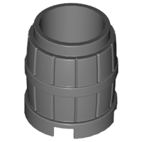LEGO 2489 Dark Bluish Gray Container, Barrel 2 x 2 x 2
