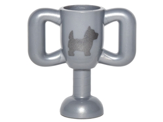 LEGO 10172pb001 Minifigure, Utensil Trophy Cup Small with Silver Terrier Dog Pattern