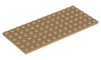 LEGO 3456  Dark Tan Plate 6 x 14