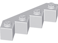 LEGO 14413 Light Bluish Gray Brick, Modified Facet 4 x 4