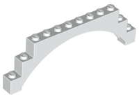 LEGO 18838 White Brick, Arch 1 x 12 x 3 Raised Arch