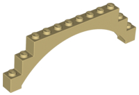 LEGO 18838 Tan Brick, Arch 1 x 12 x 3 Raised Arch