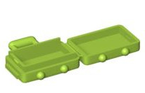 LEGO 37178 Lime Minifigure, Utensil Suitcase with Long Handle