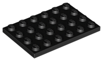 LEGO 3032 Black Plate 4 x 6