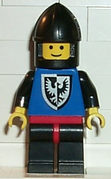 LEGO cas098 Black Falcon - Black Legs with Red Hips, Black Chin-Guard