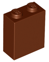 LEGO  3245c - Reddish Brown Brick 1 x 2 x 2 with Inside Stud Holder