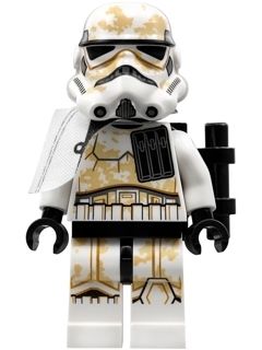 LEGO sw0894 Sandtrooper (Sergeant) - White Pauldron, Ammo Pouch, Dirt Stains, Survival Backpack