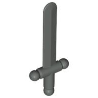 LEGO 3847 Pearl Dark Gray Minifigure, Weapon Sword, Shortsword