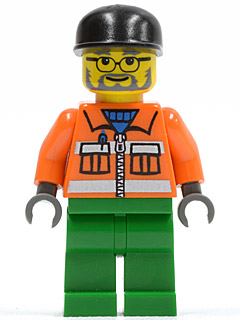 LEGO cty0049 Sanitary Engineer 2 - Green Legs, Glasses and Beard