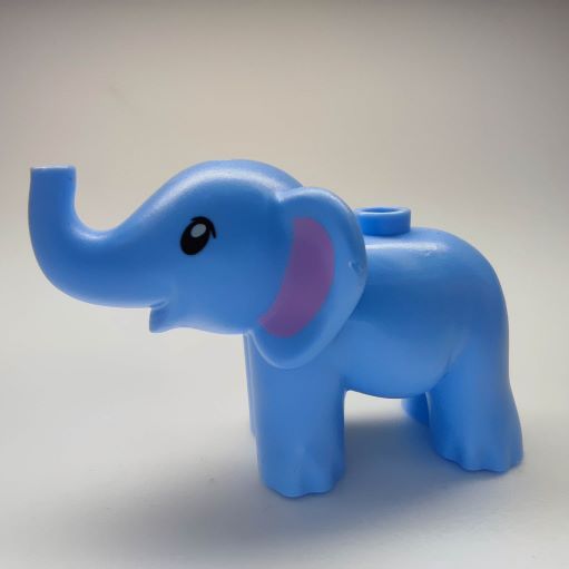 LEGO 67410pb01 Elephant, Friends, Baby with Bright Pink Ears Pattern