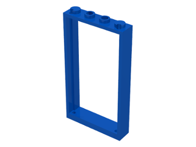 LEGO 60596 Blue Door, Frame 1 x 4 x 6 with Two Holes on Top and Bottom