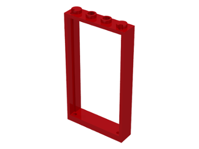 LEGO 60596 Red Door, Frame 1 x 4 x 6 with Two Holes on Top and Bottom