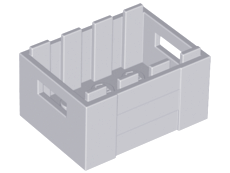 LEGO 30150 Light Bluish Gray Container, Crate 3 x 4 x 1 2/3 with Handholds