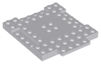 LEGO 15624 Light Bluish Gray Brick, Modified 8 x 8 with 1 x 4 Indentations and 1 x 4 Plate