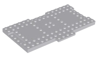 LEGO 18922 Light Bluish Gray Brick, Modified 8 x 16 x 2/3 with 1 x 4 Indentations and 1 x 4 Plate