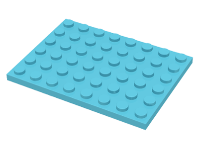 LEGO 3036 Medium Azure Plate 6 x 8