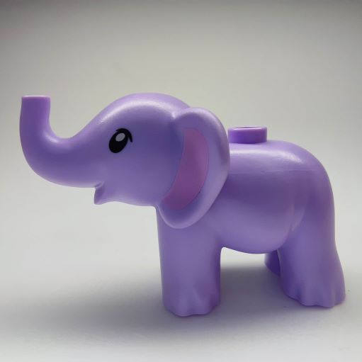 LEGO 67410pb01 Elephant, Friends, Baby with Bright Pink Ears Pattern