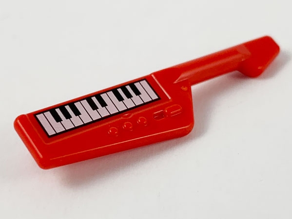 LEGO 66944pb01 Minifigure, Utensil Keytar with Black and White Keyboard Pattern