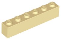 LEGO 3009 Tan Brick 1 x 6
