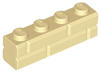 LEGO 15533 Tan Brick, Modified 1 x 4 with Masonry Profile (Brick Profile)