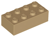 LEGO 3001 Dark Tan Brick 2 x 4