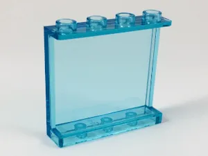 LEGO 60581 Trans-Light Blue Panel 1 x 4 x 3 with Side Supports - Hollow Studs