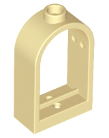LEGO 30044 Tan Window 1 x 2 x 2 2/3 with Rounded Top