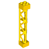 LEGO 95347 Yellow Support 2 x 2 x 10 Girder Triangular Vertical - Type 4 - 3 Posts, 3 Sections