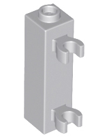 LEGO 60583b Light Bluish Gray Brick, Modified 1 x 1 x 3 with 2 Clips