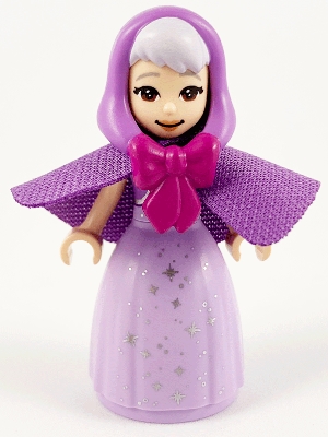 LEGO dp114 Fairy Godmother - Dark Bluish Gray Eyebrows