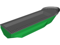 LEGO 62791c01 Green Boat, Hull Unitary 51 x 12 x 6 with Side Bulges