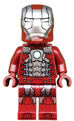 LEGO sh0566 Iron Man Mark 5 Armor (Trans-Clear Head)