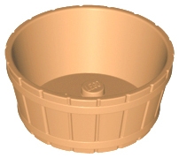 LEGO 64951 Medium Nougat Container, Barrel Half Large with Axle Hole