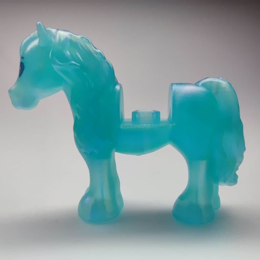 LEGO 75498pb01 Horse with 1 x 1 Cutout, Silver Eyes Pattern