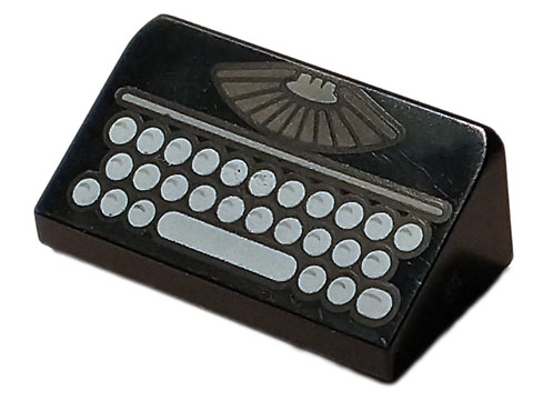 LEGO 85984pb291 Slope 30 1 x 2 x 2/3 with Manual Typewriter Vintage Keyboard Pattern