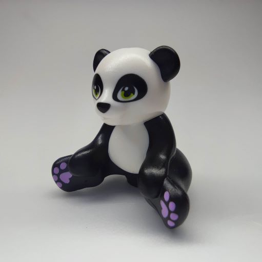 LEGO 16674pb02 Panda, Friends, Sitting with Lime Eyes
