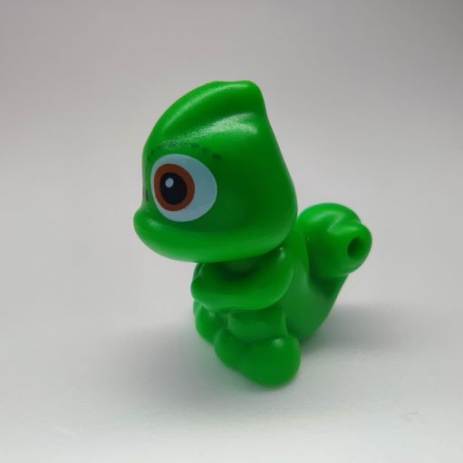 LEGO 36106pb02 Chameleon, Upright with Hole on Top and Hole on Tail with Dark Orange Eyes Pattern